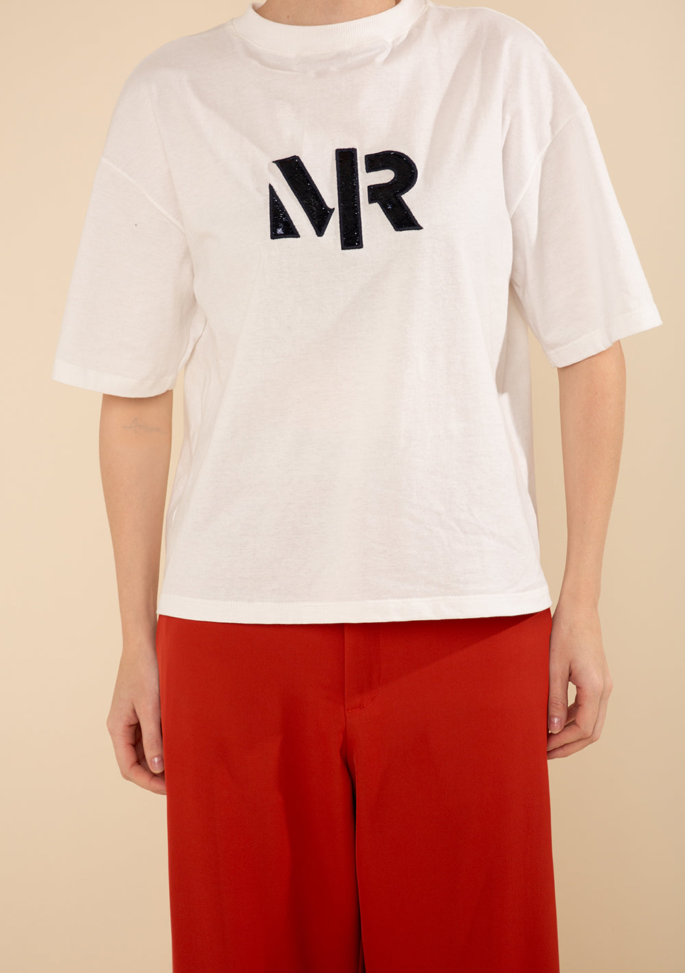 Camiseta Oversized Escote Redondo Mangas Cortas