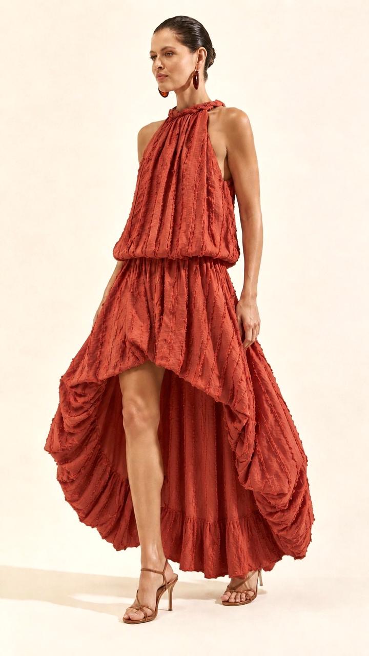Vestido Largo Suelto Sisa Francesa Sin Mangas