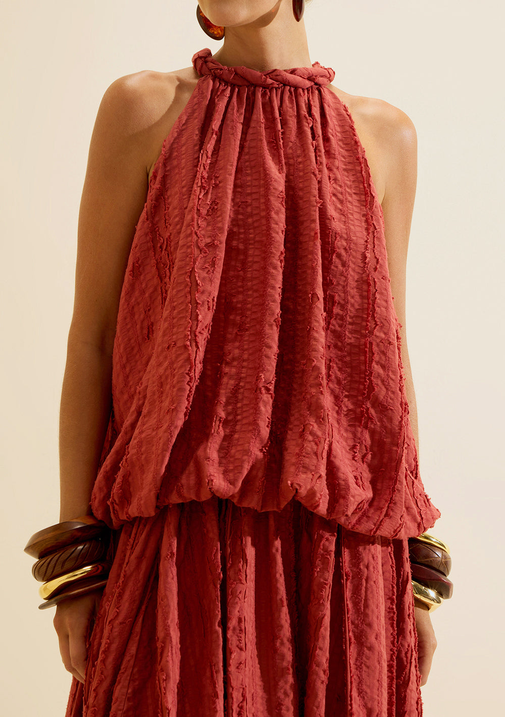 Vestido Largo Suelto Sisa Francesa Sin Mangas
