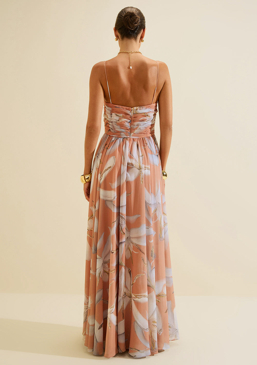 Vestido Largo Suelto Escote Recto Con Tirantes