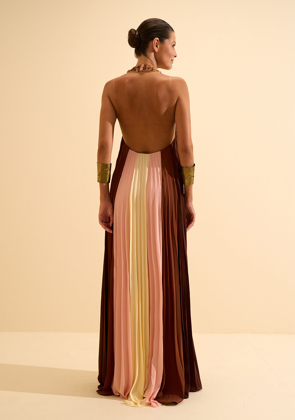 Vestido Largo Suelto Escote en V Sin Mangas