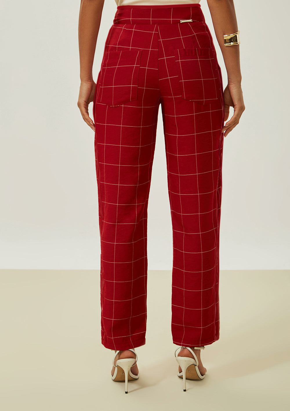 Pantalón Recto Tiro Alto