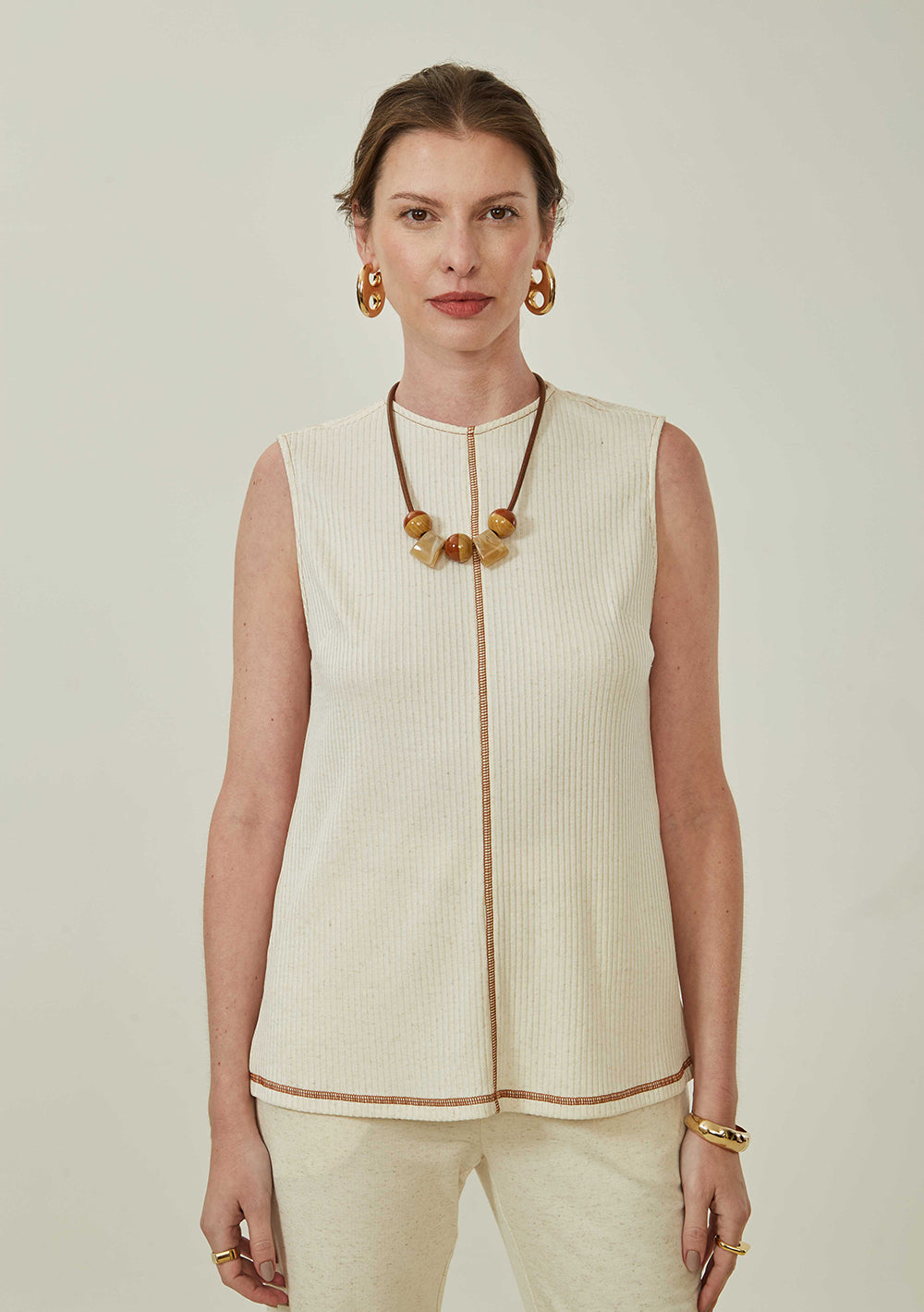 Camisilla Al Cuerpo Escote Redondo Larga