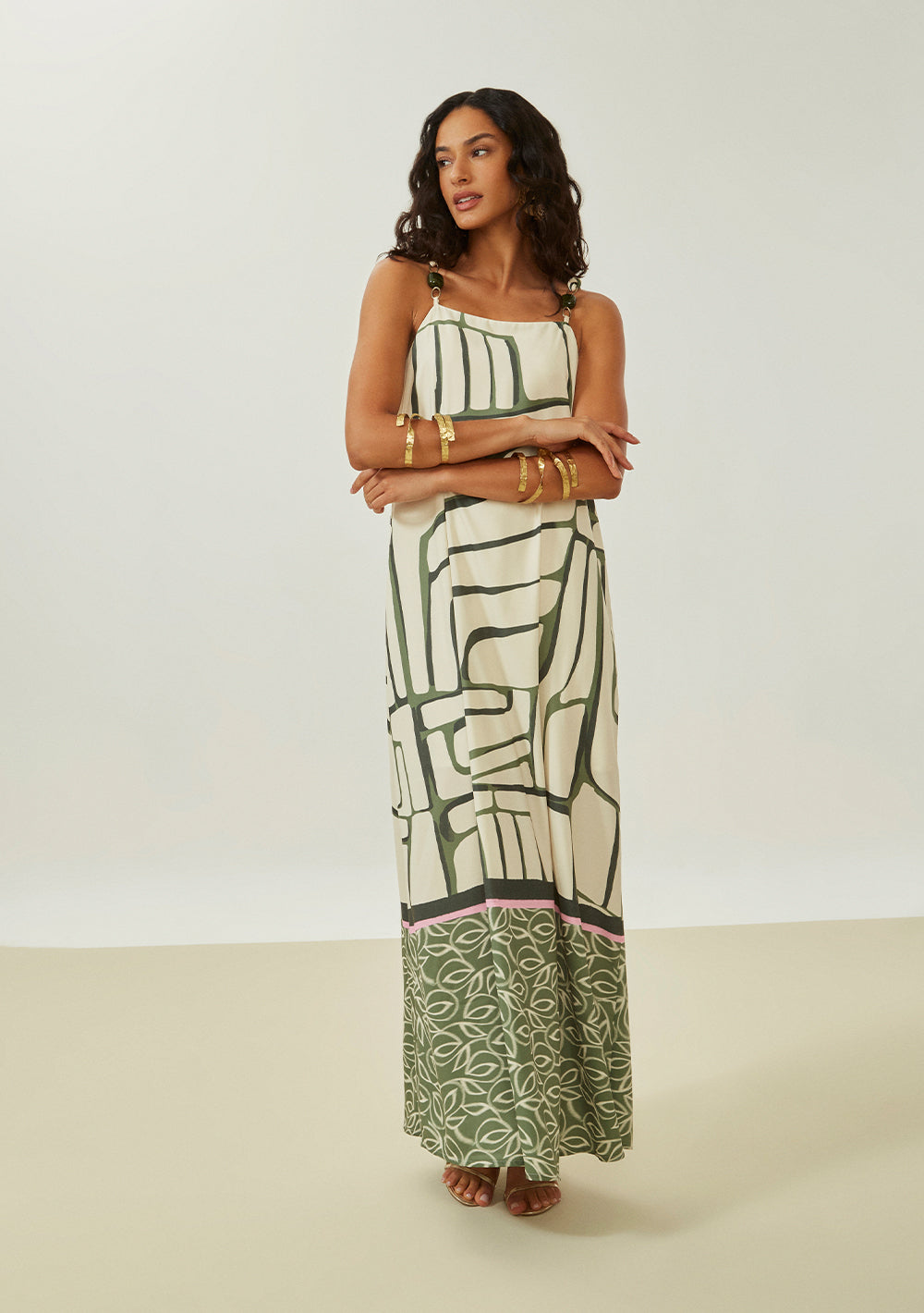 Vestido Suelto Con Tirante Largo