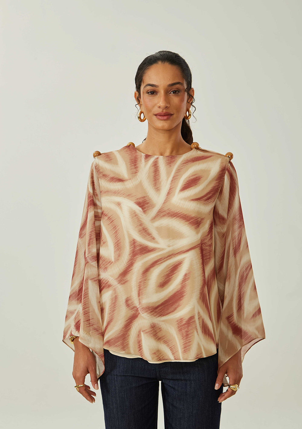 Blusa Suelta Mangas Largas