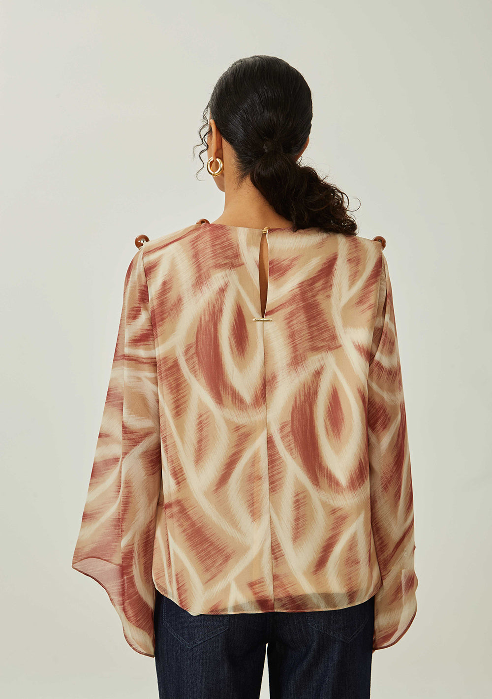 Blusa Suelta Mangas Largas