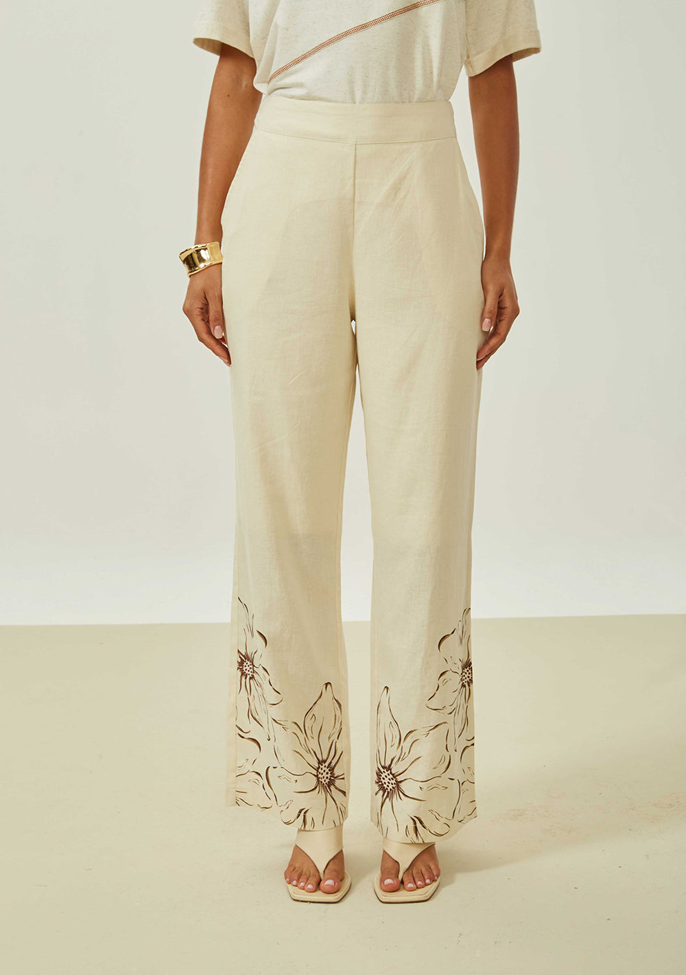 Pantalón Recto Tiro Alto