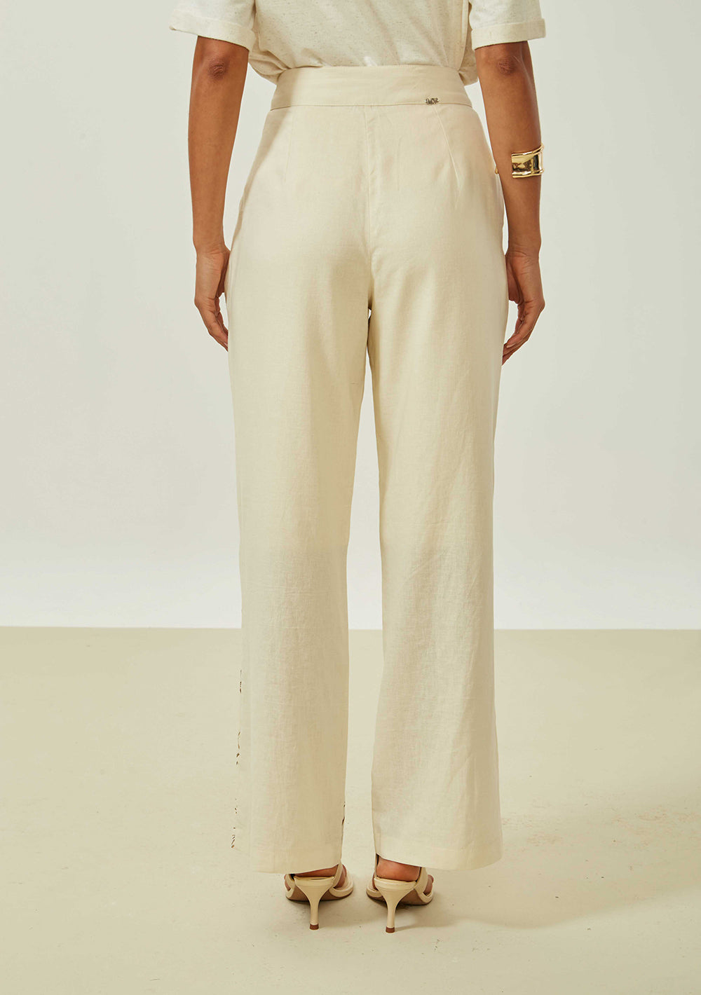 Pantalón Recto Tiro Alto