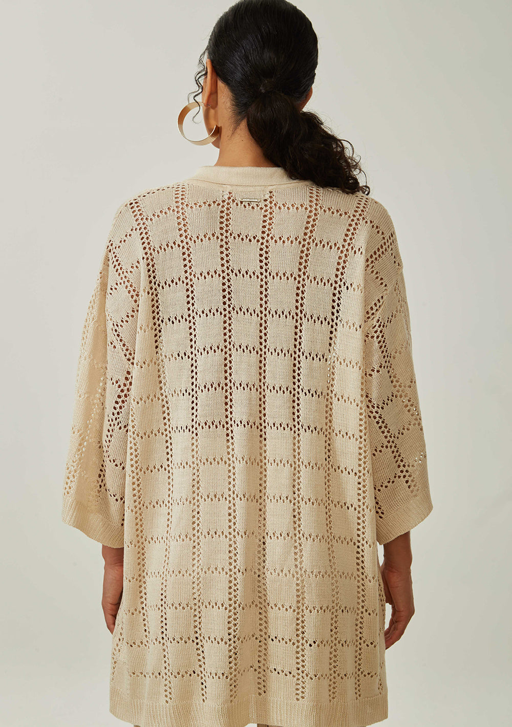 Camisa Oversized Cuello Clásico Mangas Cortas