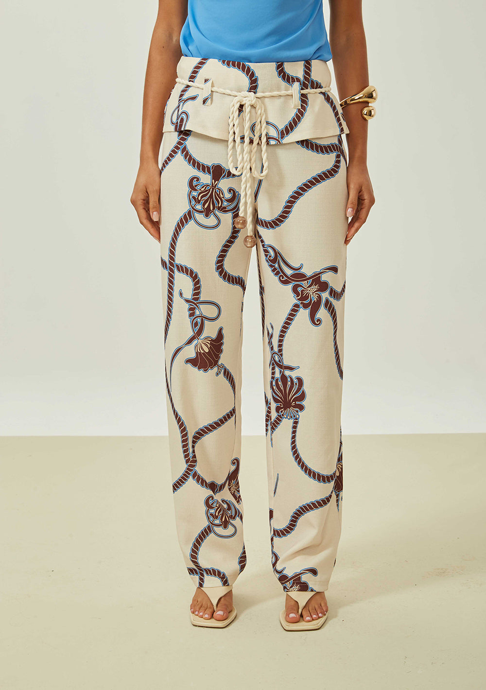 Pantalón Recto Tiro Alto