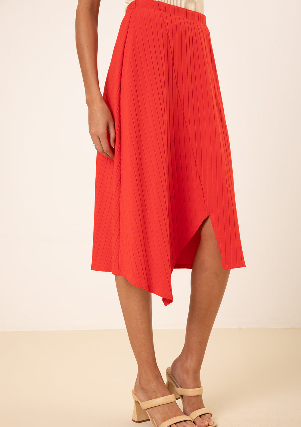 Pollera Evasé Tiro Alto Midi