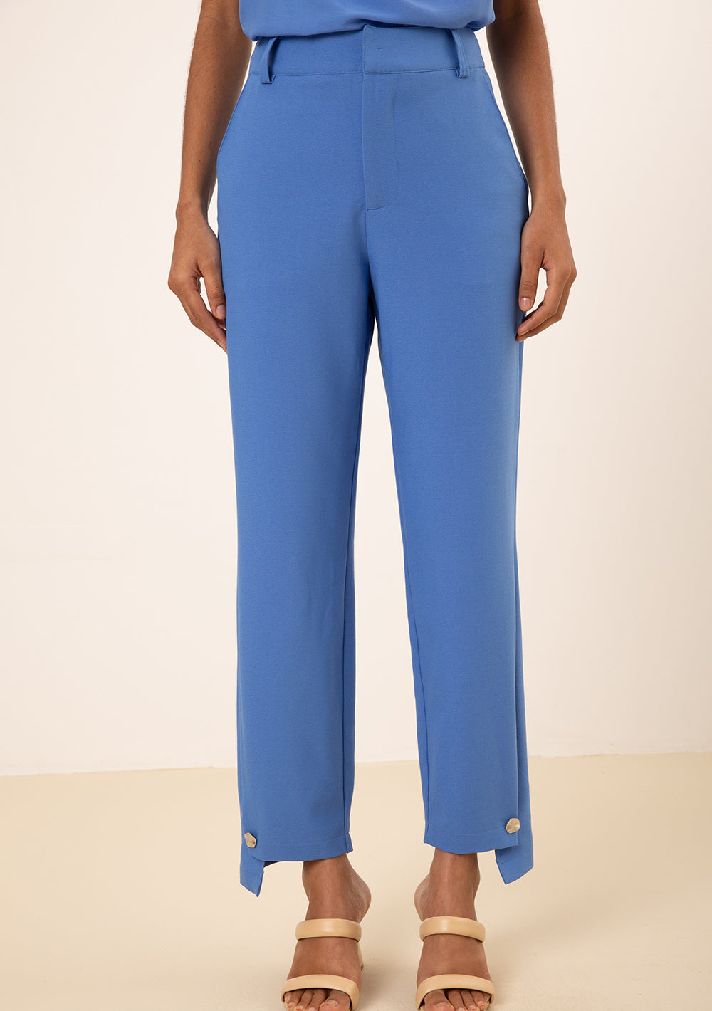 Pantalón Recto Tiro Alto