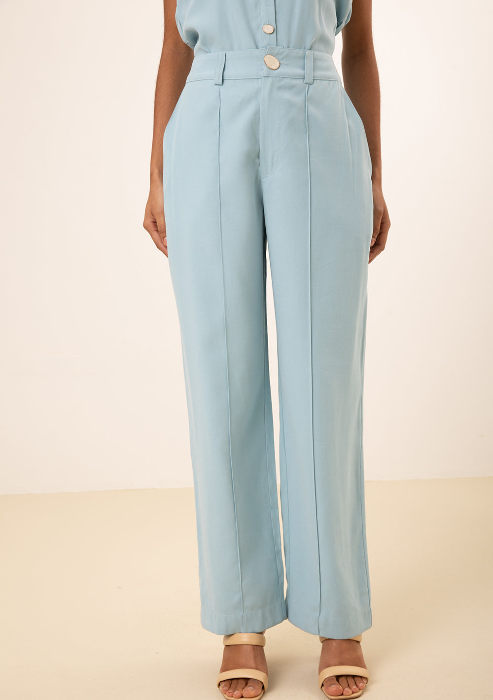 Pantalón Recto Tiro Alto