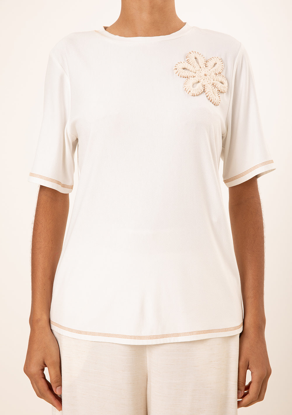 T-Shirt Suelta Escote Redondo Mangas Cortas