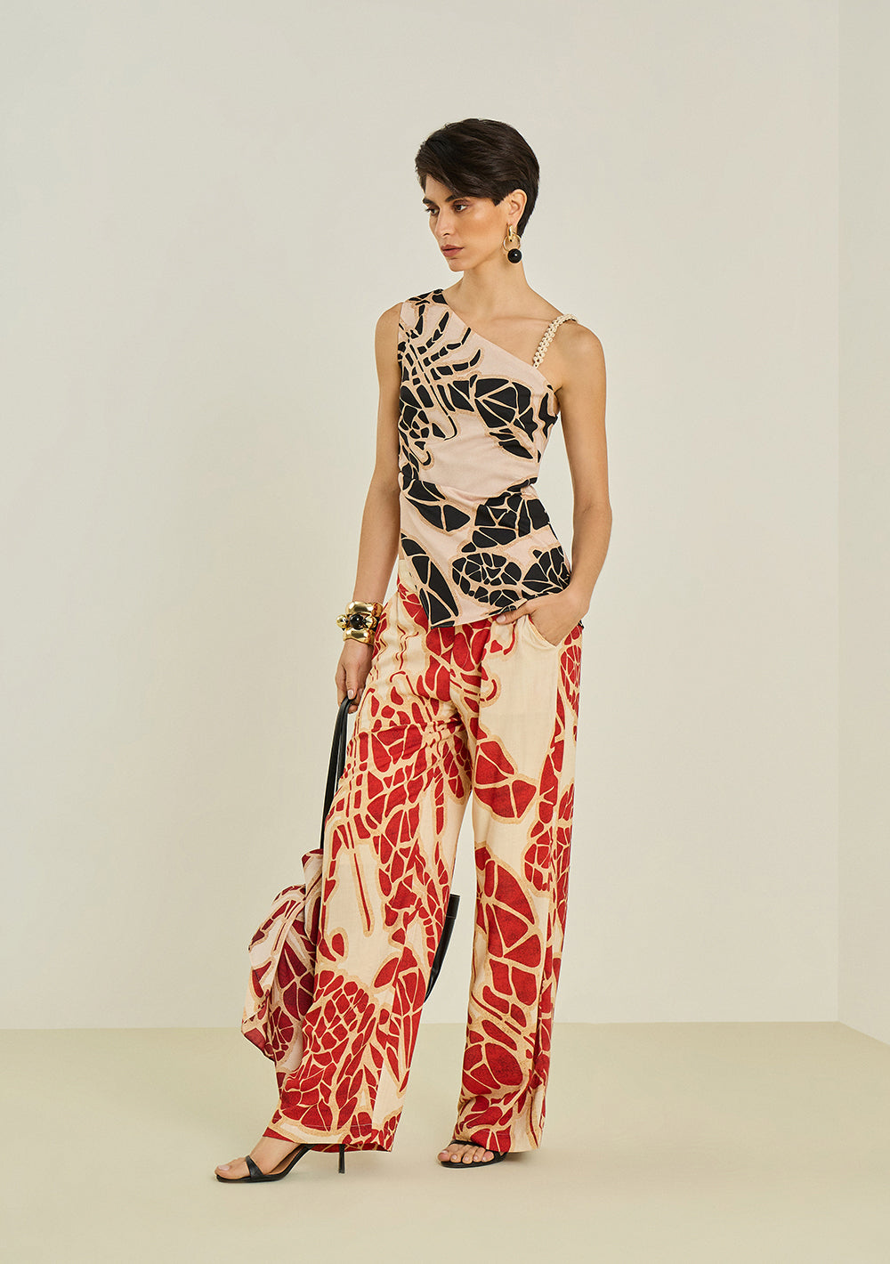 Pantalón Recto Tiro Alto