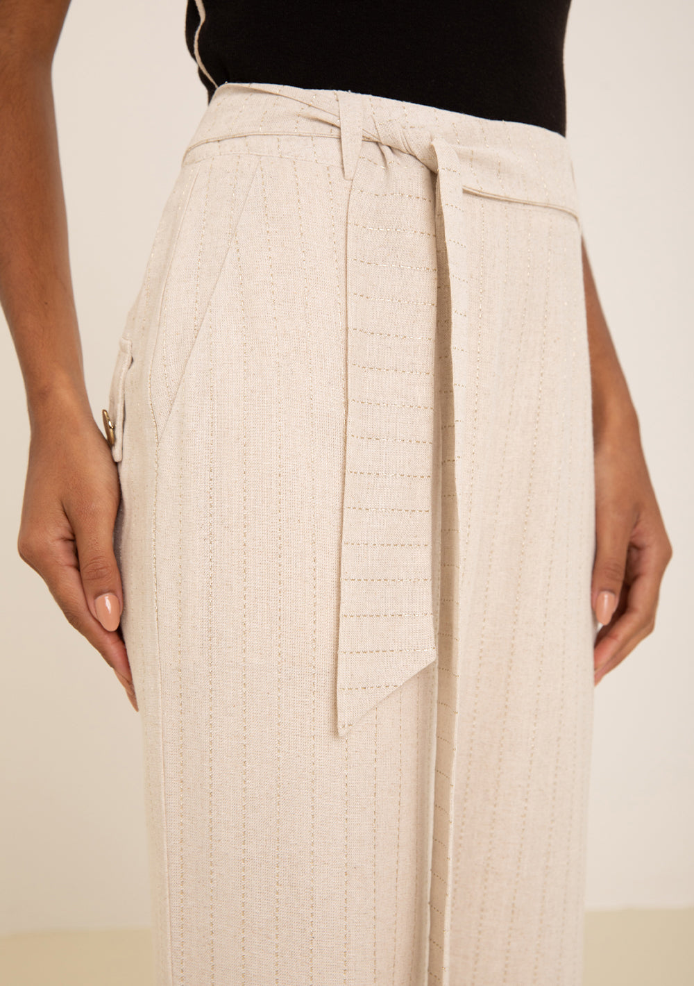 Pantalón Recto Tiro Alto