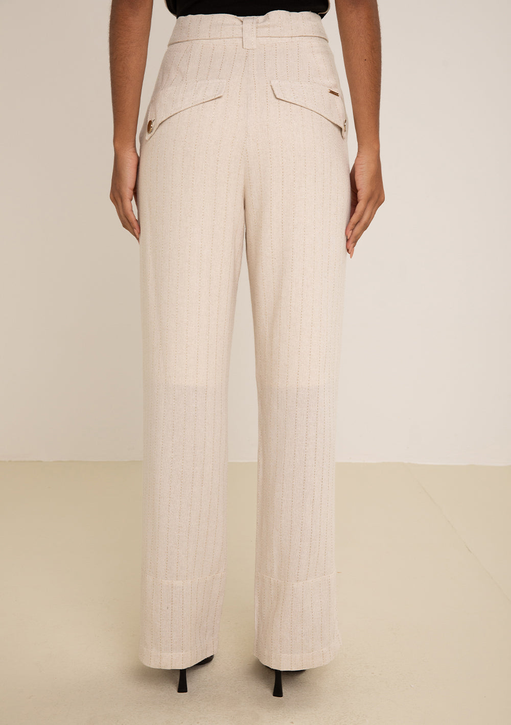 Pantalón Recto Tiro Alto