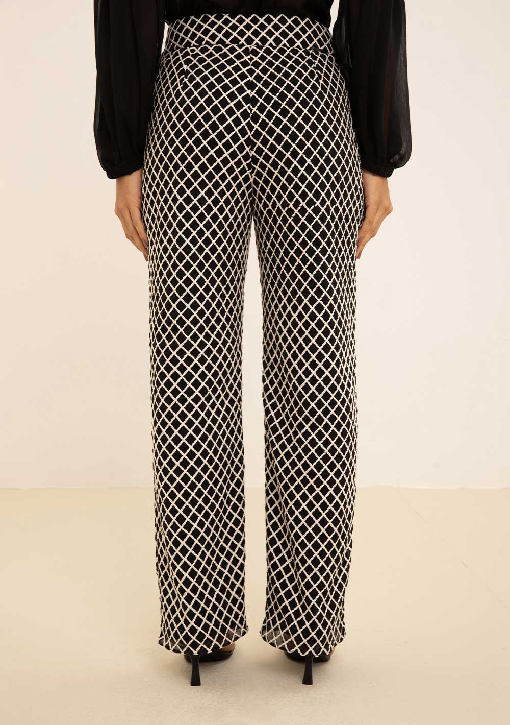 Pantalón Recto Tiro Alto