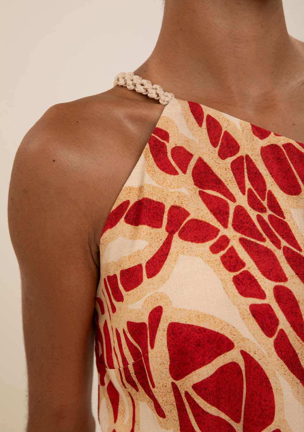 Vestido Largo Suelto De Un Solo Hombro Con Tirantes