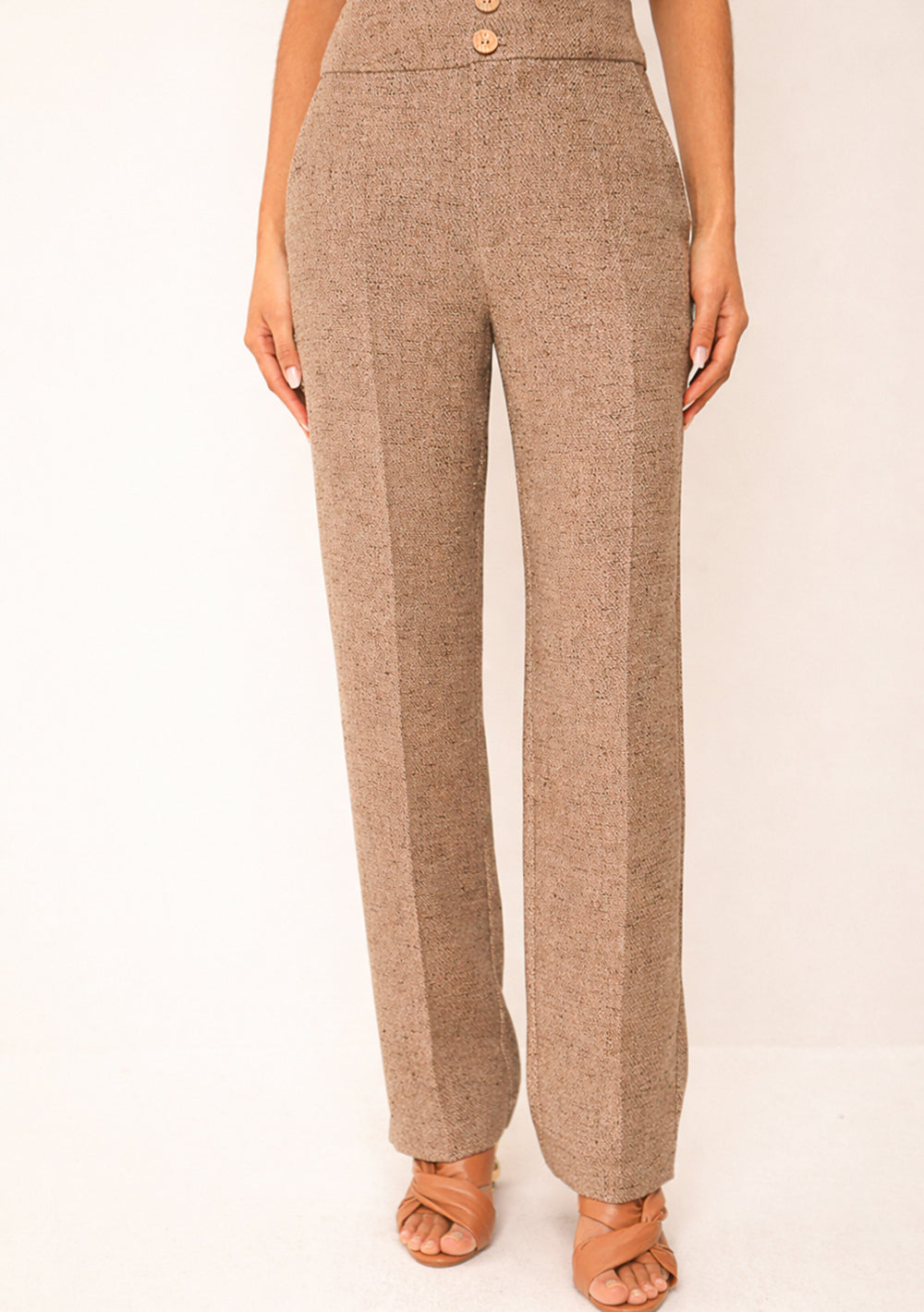 Pantalón Recto Tiro Alto