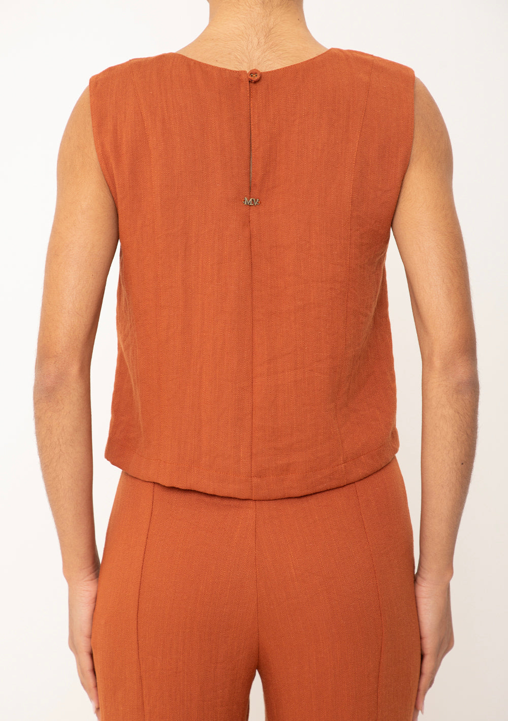 Blusa Suelta Escote Redondo Sin Mangas