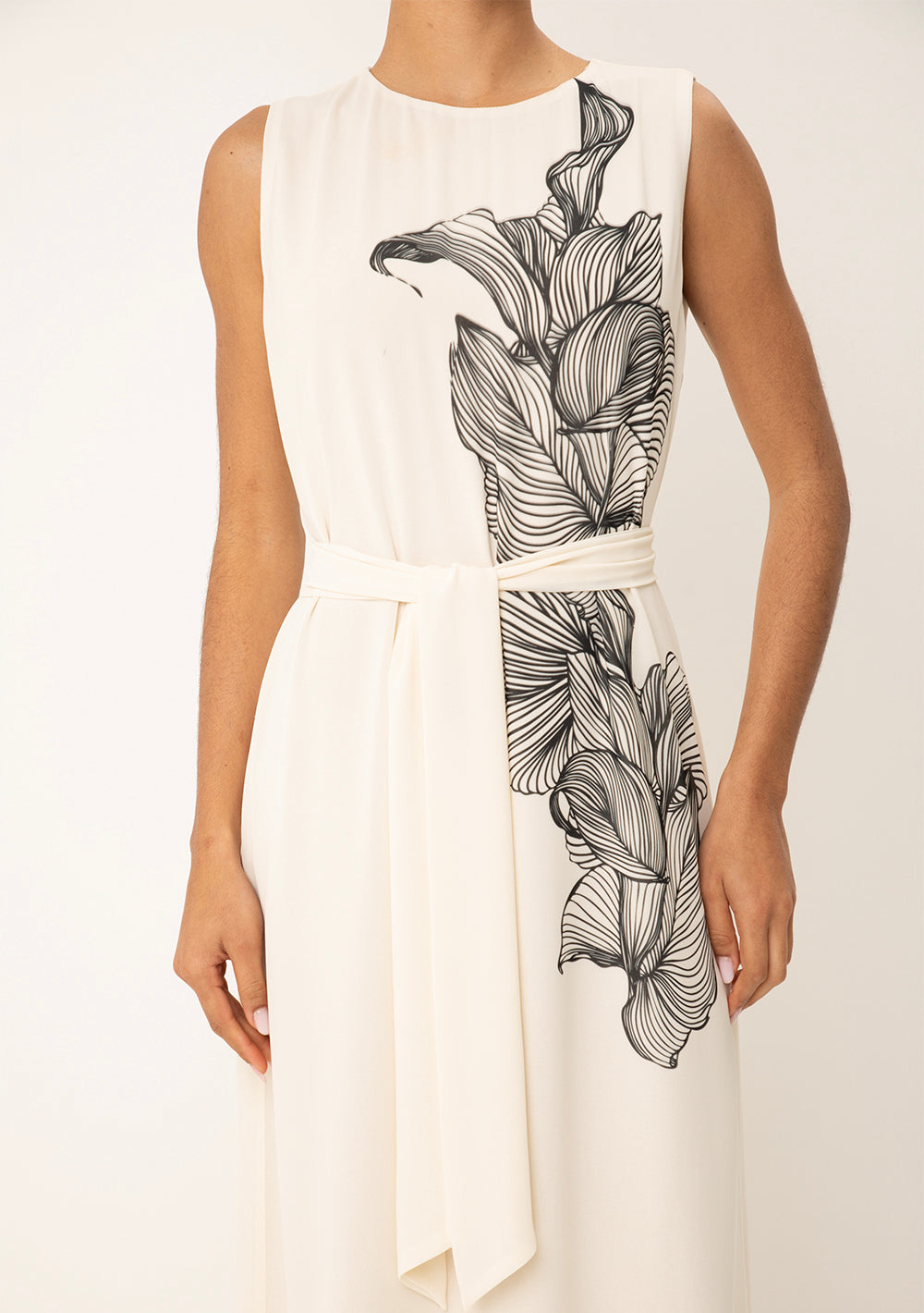 Vestido Largo Suelto Escote Redondo Sin Mangas