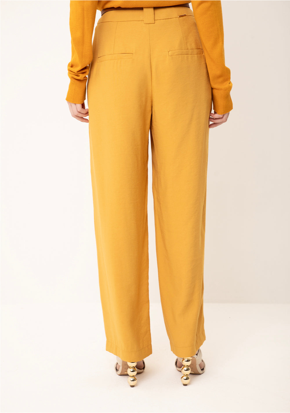 Pantalón Recto Tiro Alto