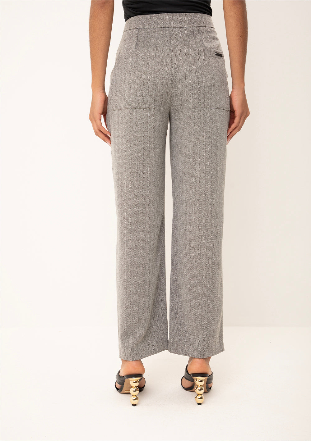 Pantalón Recto Tiro Alto