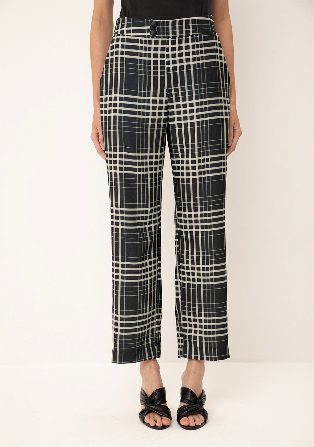 Pantalón Recto Tiro Alto