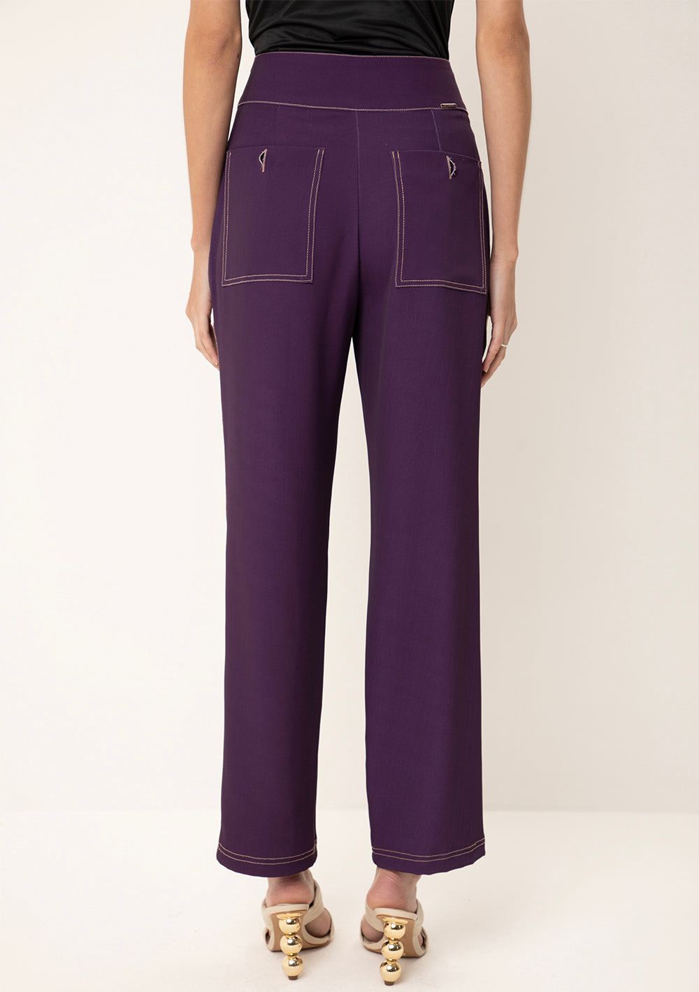Pantalón Recto Tiro Alto