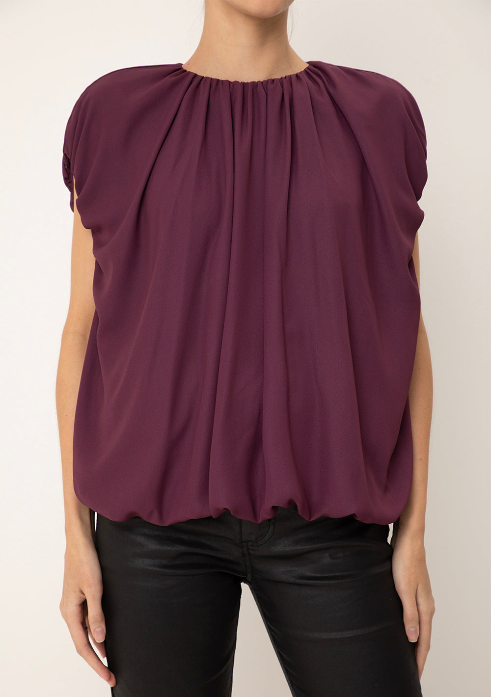 Blusa Suelta Escote Redondo Sin Mangas