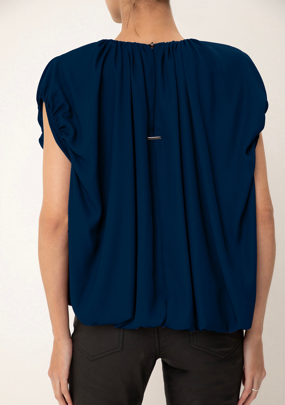 Blusa Suelta Escote Redondo Sin Mangas
