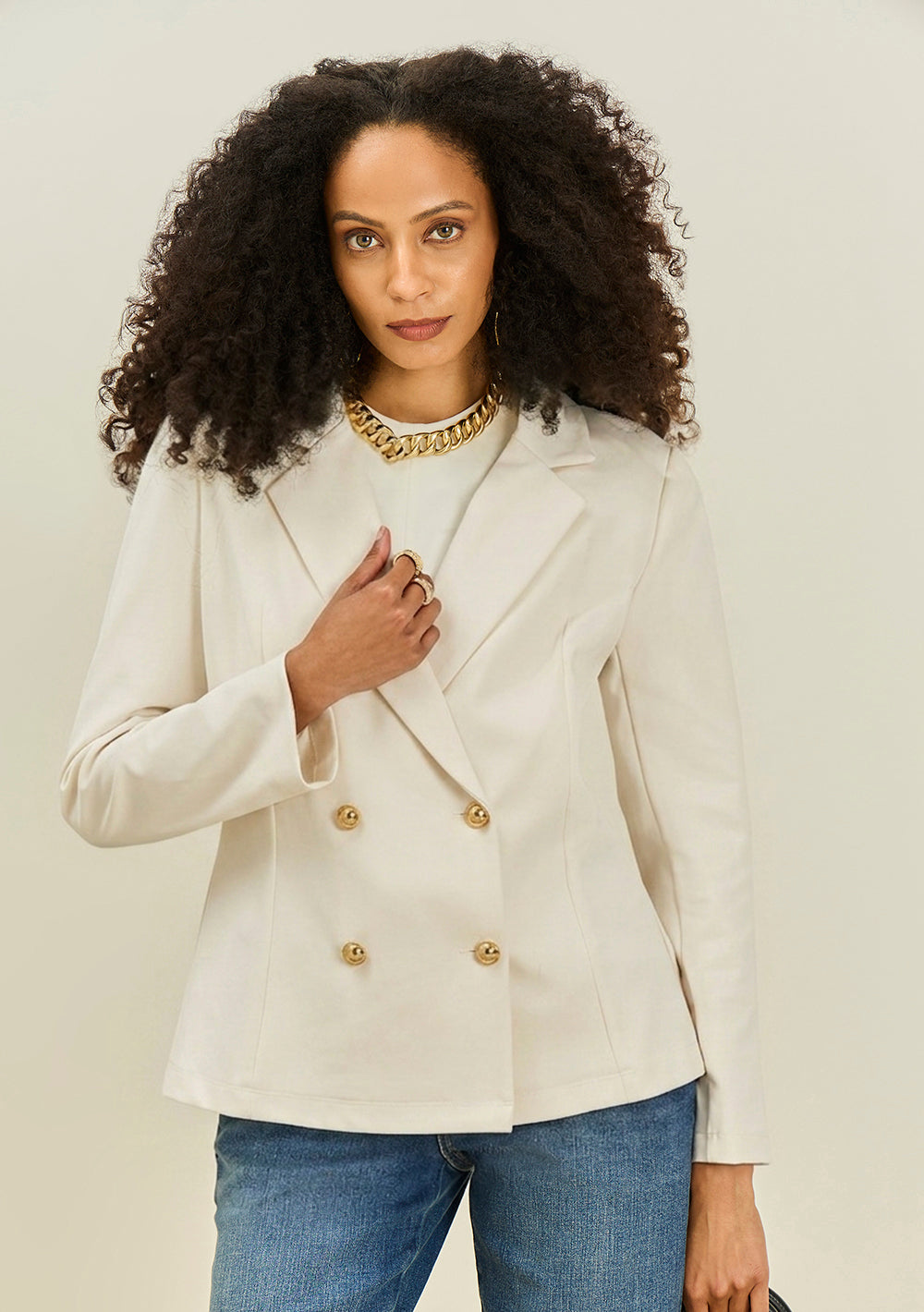 Blazer Suelto Mangas Largas