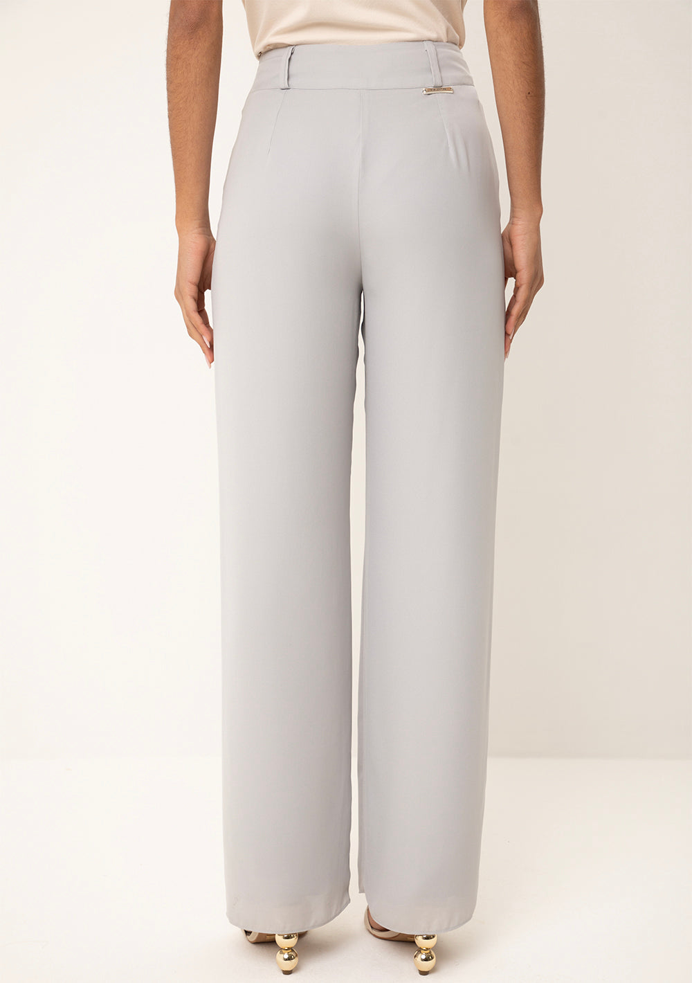 Pantalón Recto Tiro Alto