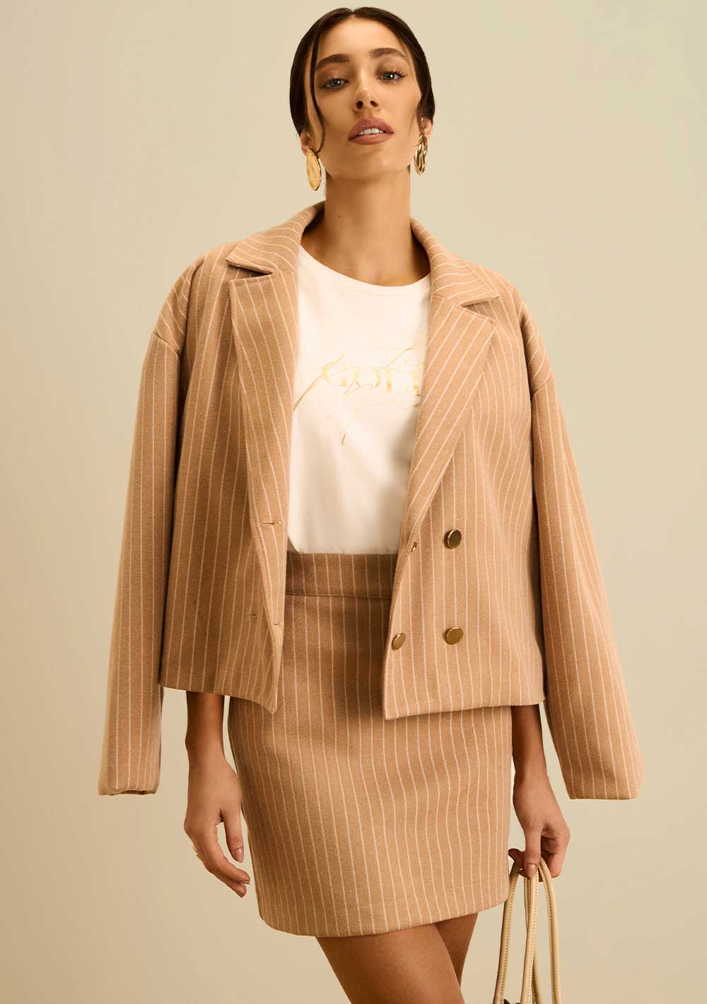 Chaqueta Suelta Mangas Largas