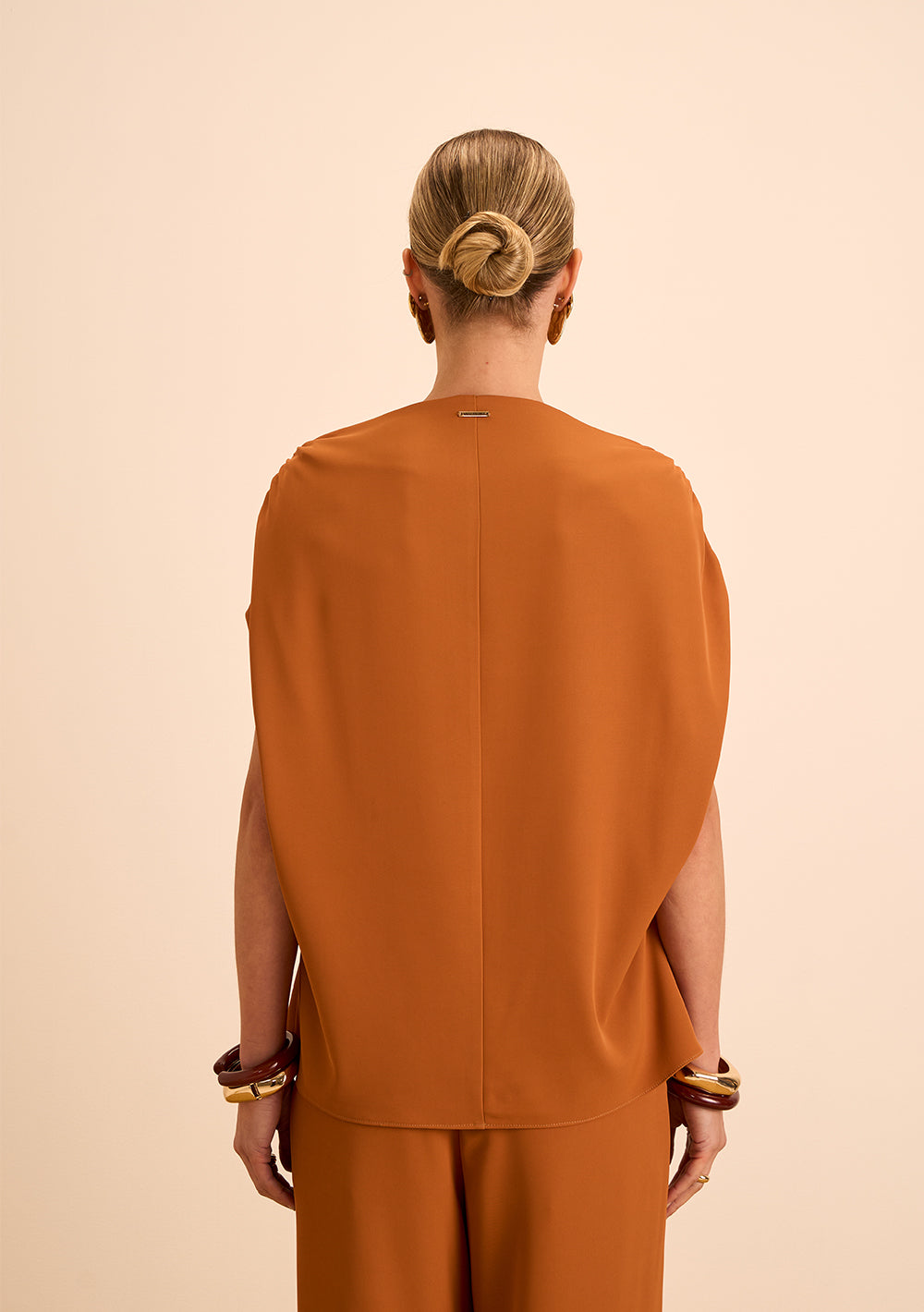 Blusa Suelta Escote Barco Mangas Cortas