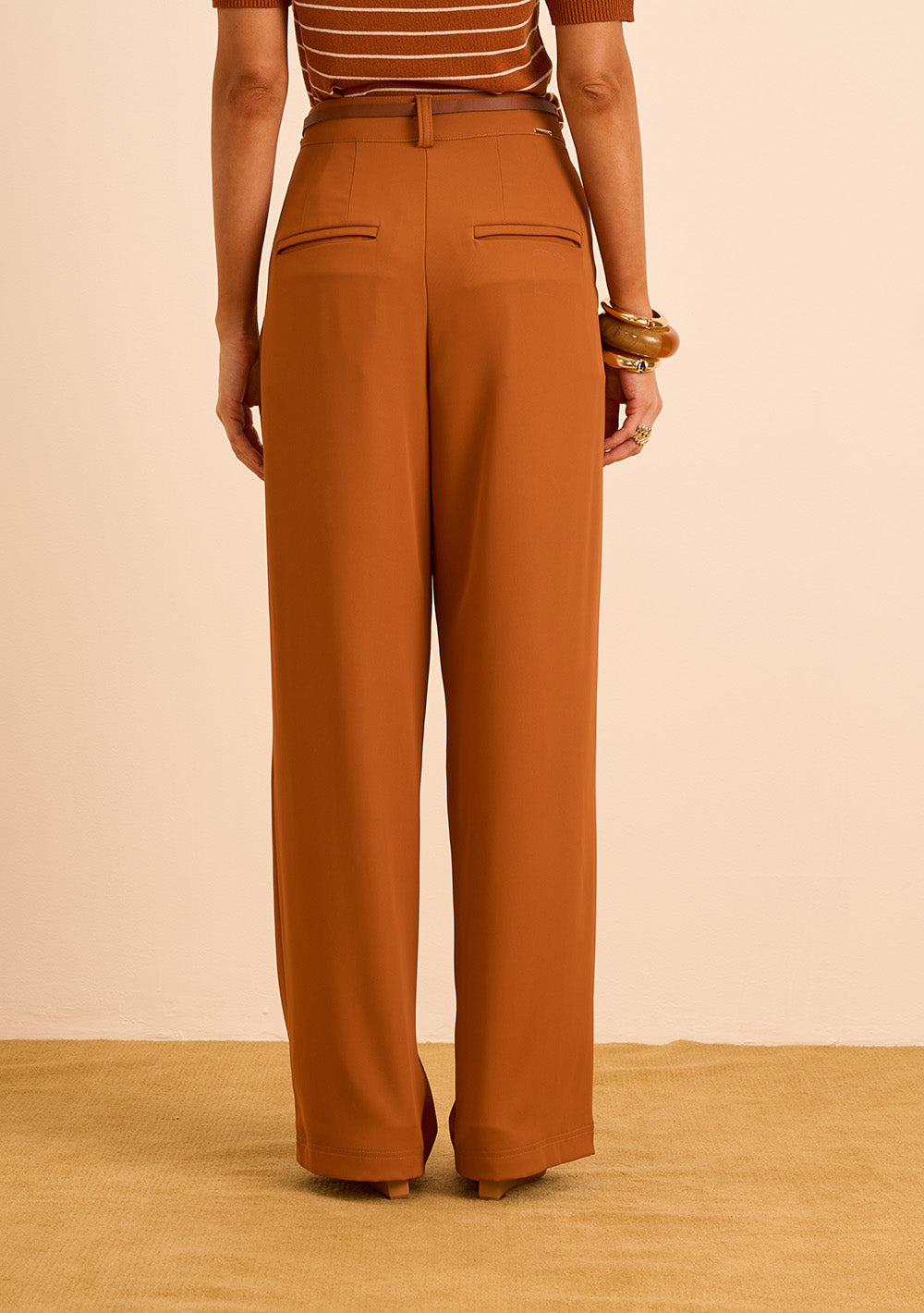 Pantalón Recto Tiro Alto