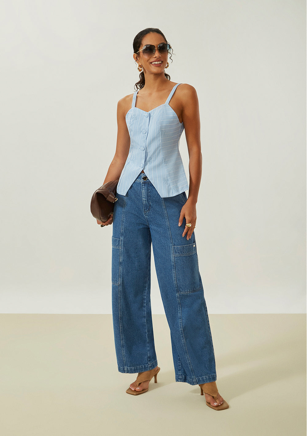 Pantalón Pantalona Tiro Alto