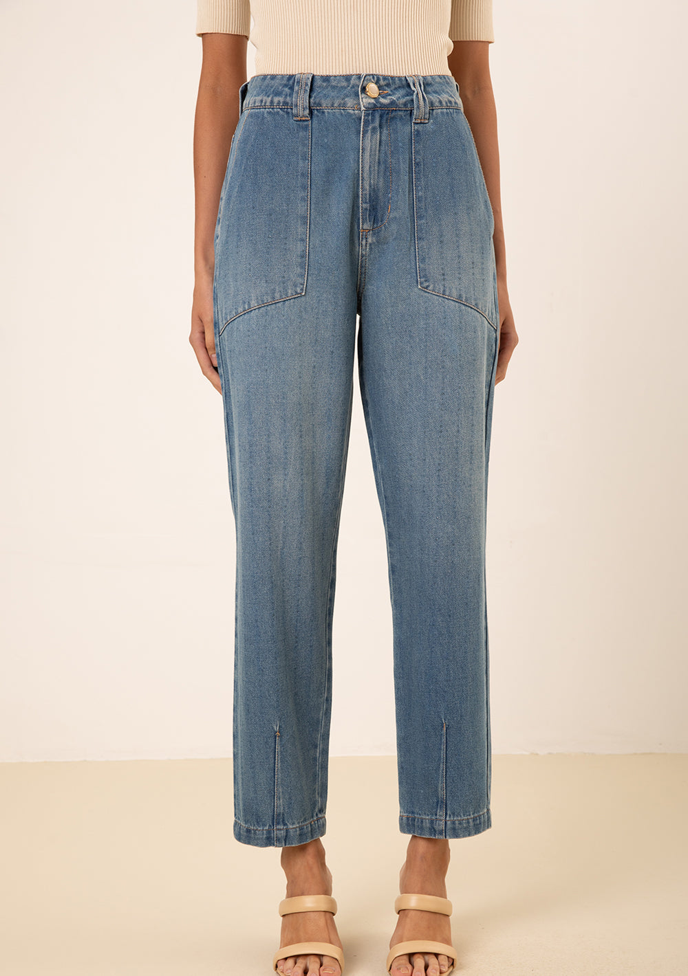 Pantalón Carrot Fit Tiro Alto