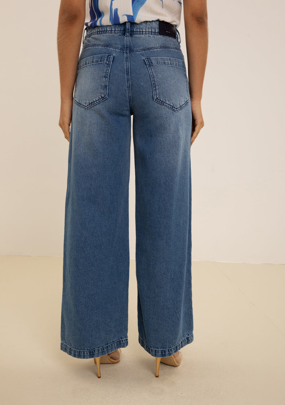 Jeans Palazzo Tiro Medio