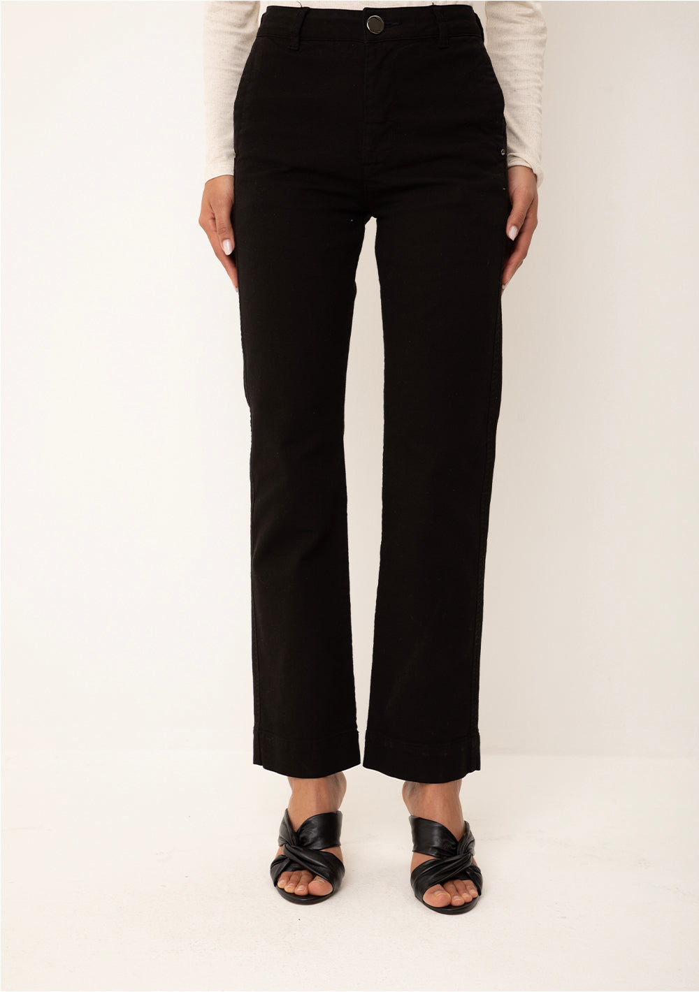 Pantalón Jeans Recto Tiro Medio