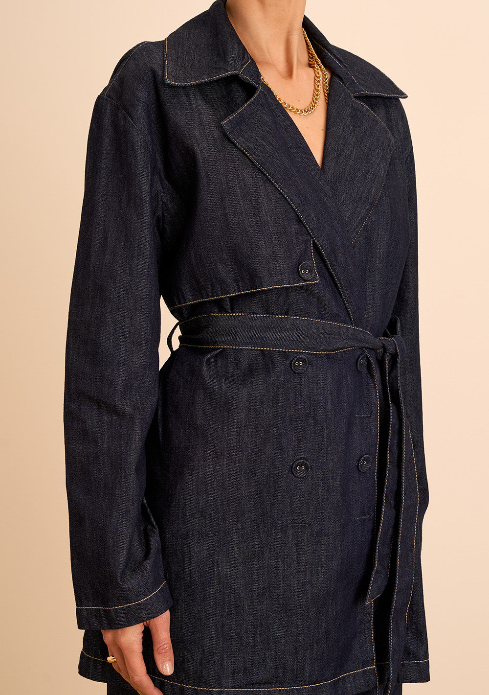 Chaqueta Suelta Mangas Largas