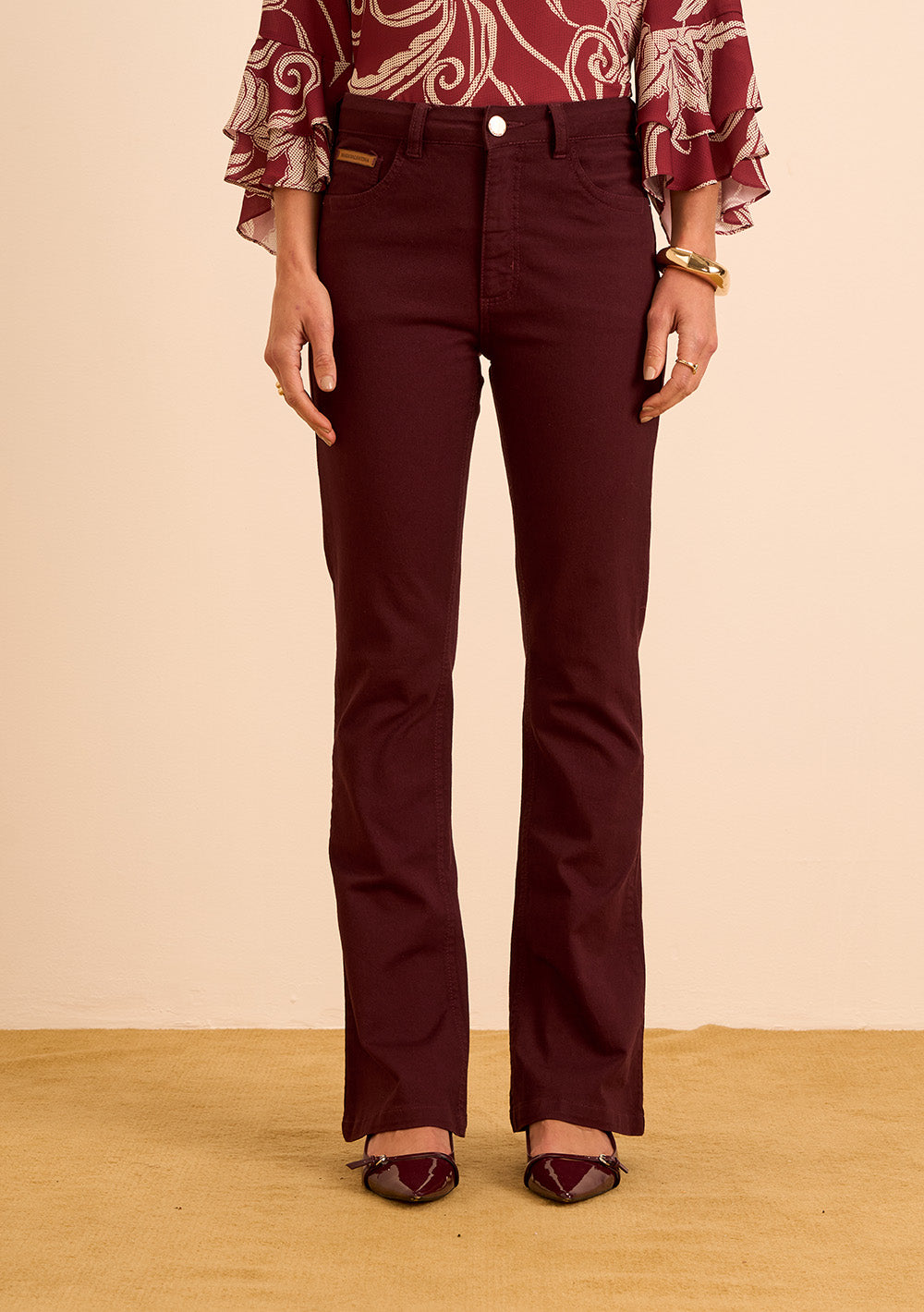 Jeans Bootcut Tiro Alto