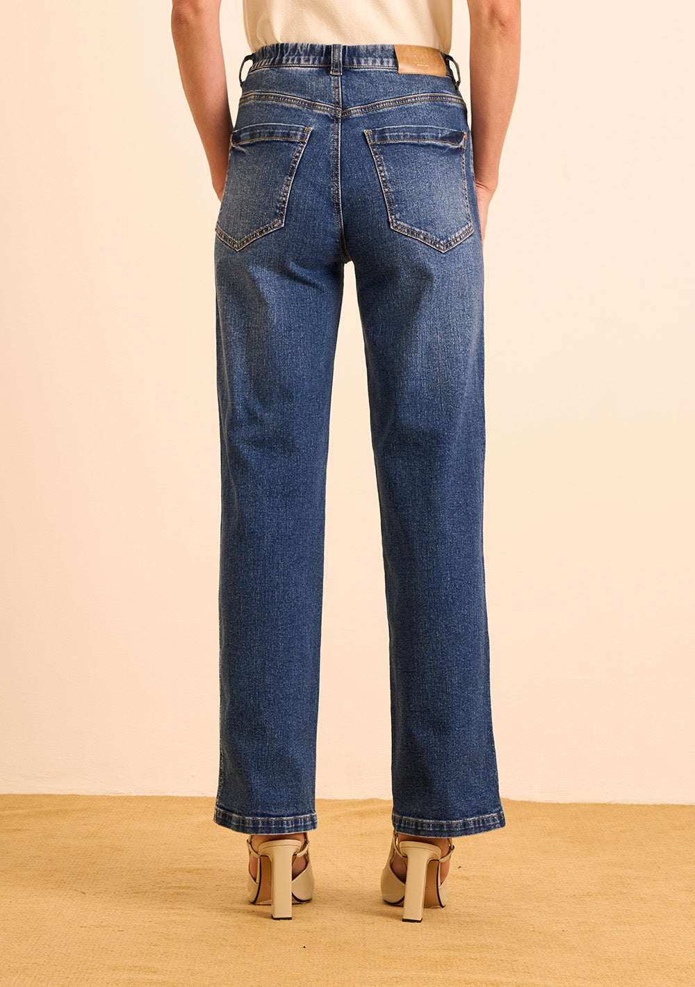 Jeans Wide Leg Tiro Alto