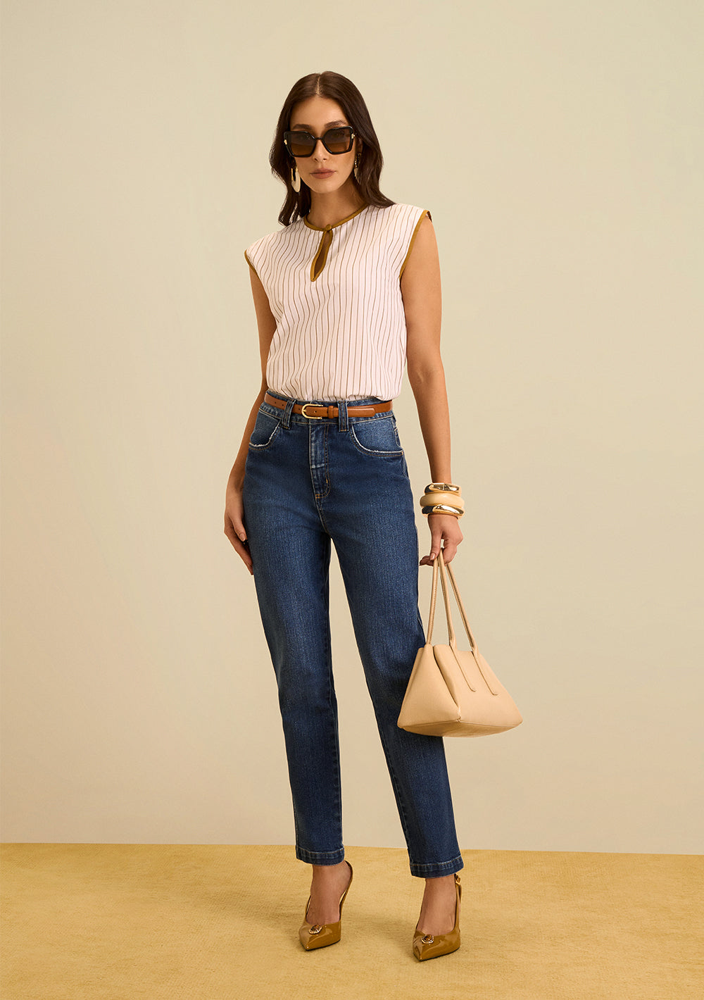 Jeans Mom Tiro Alto