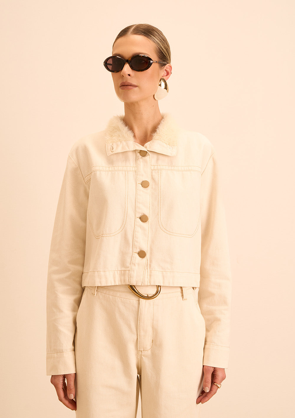 Chaqueta Suelta Mangas Largas