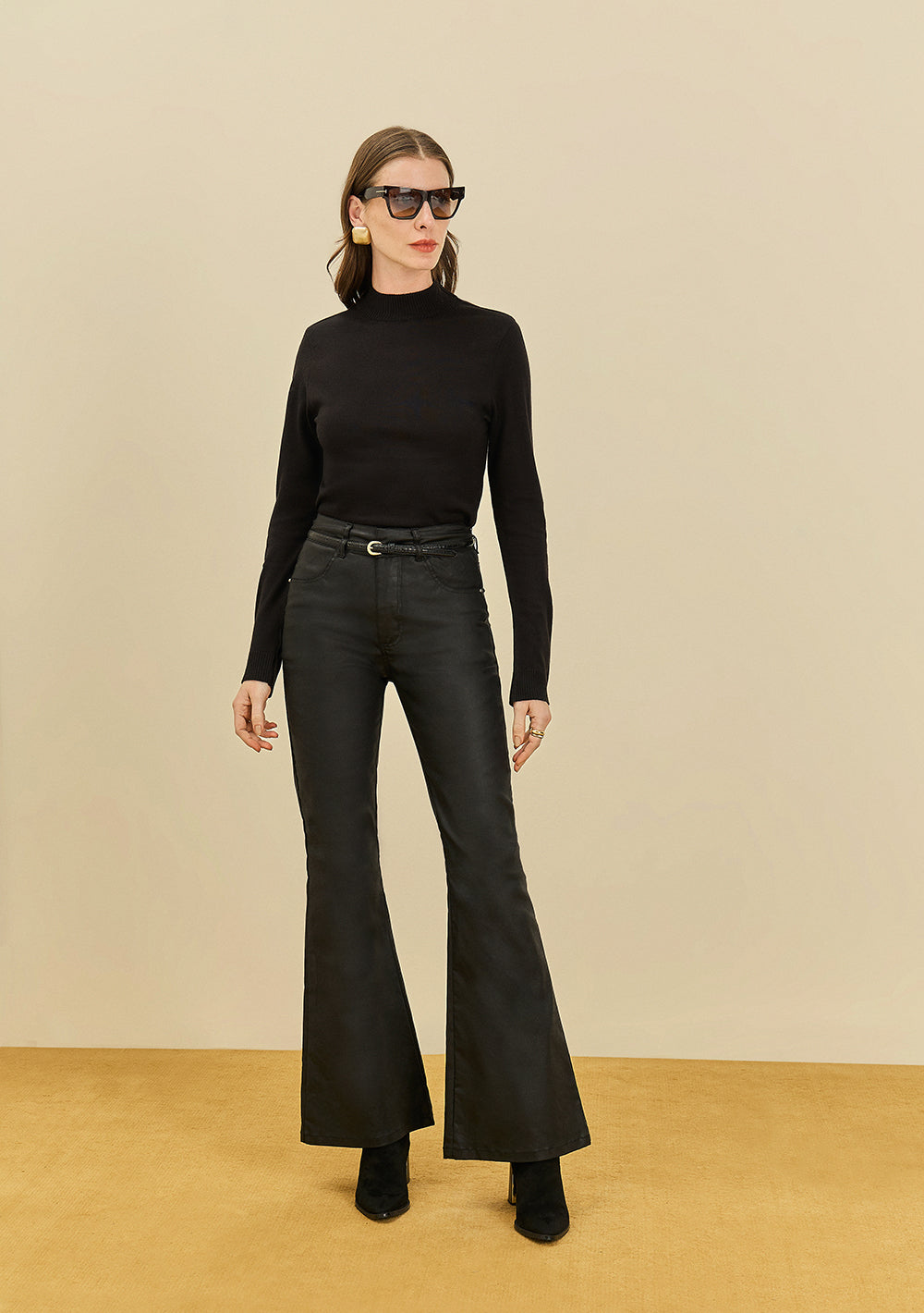 Pantalón Flare Tiro Alto
