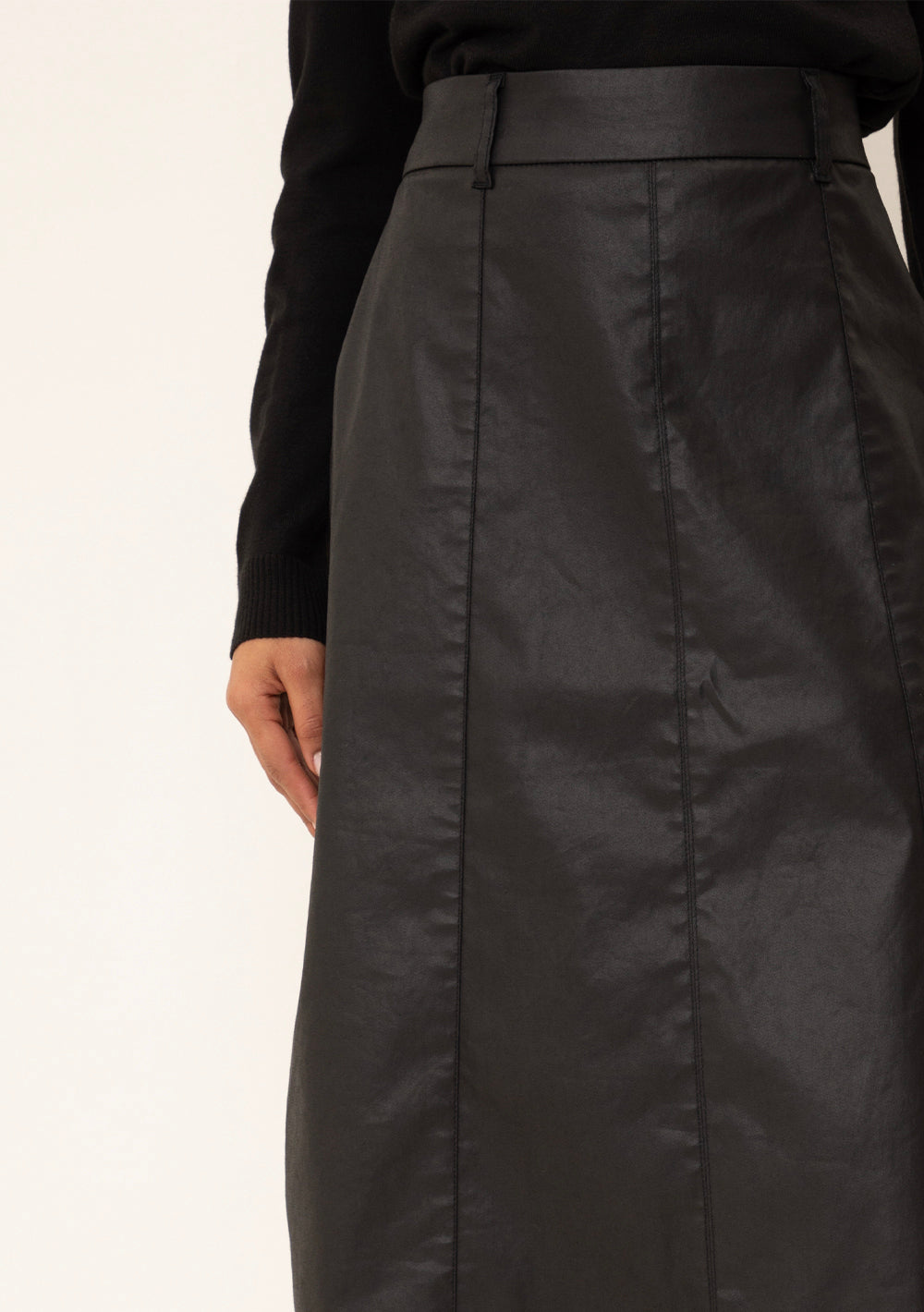 Pollera Midi Evasé Tiro Alto