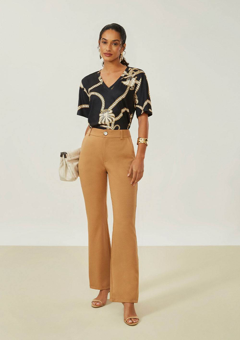 Pantalón Boot Cut Tiro Alto