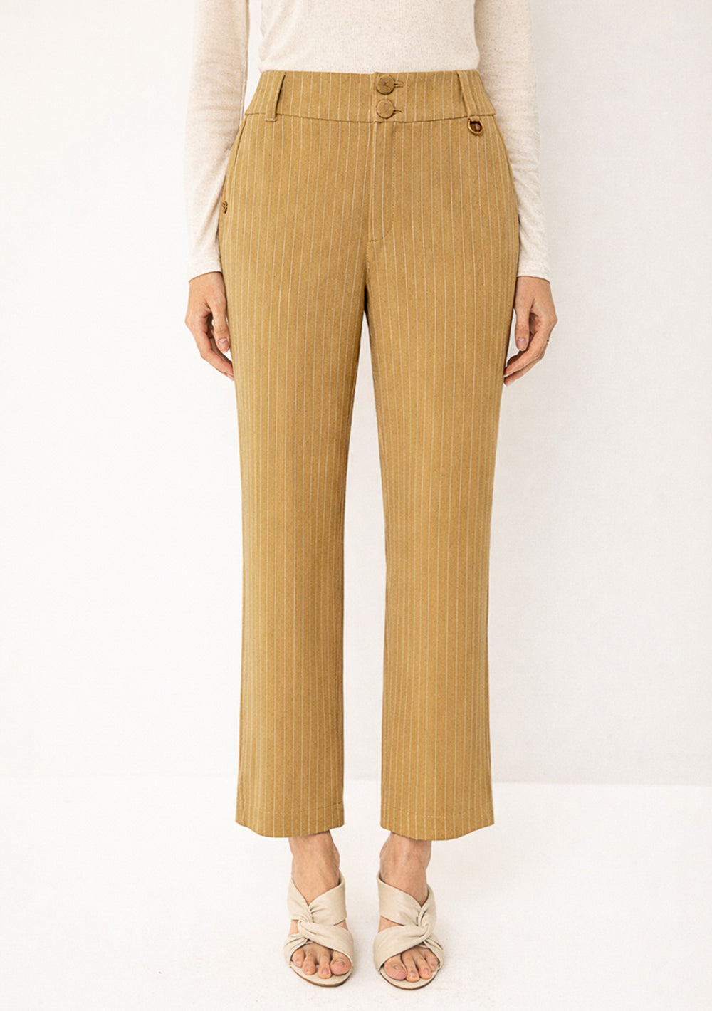 Pantalón Recto Tiro Alto